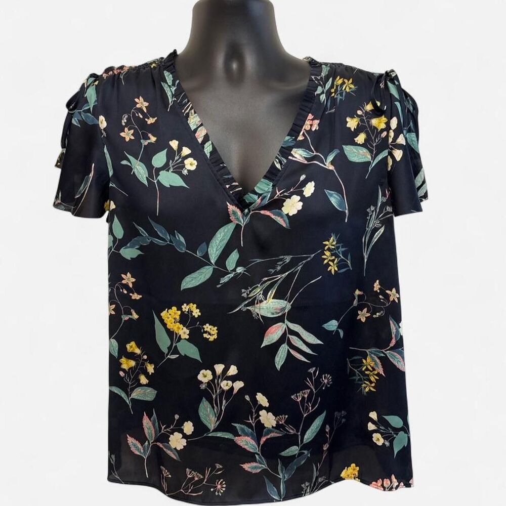 Banana-republic Women's Black and Navy Blouse